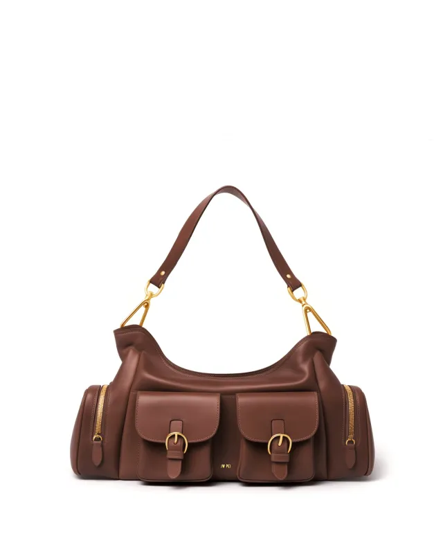 Maya Multi-Pocket Shoulder Bag - Brown sold by JW PEI