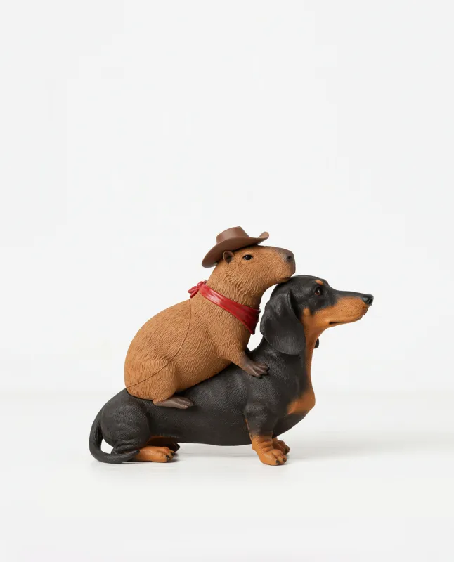 Capybara & Dachshund Clutch - Brown sold by JW PEI