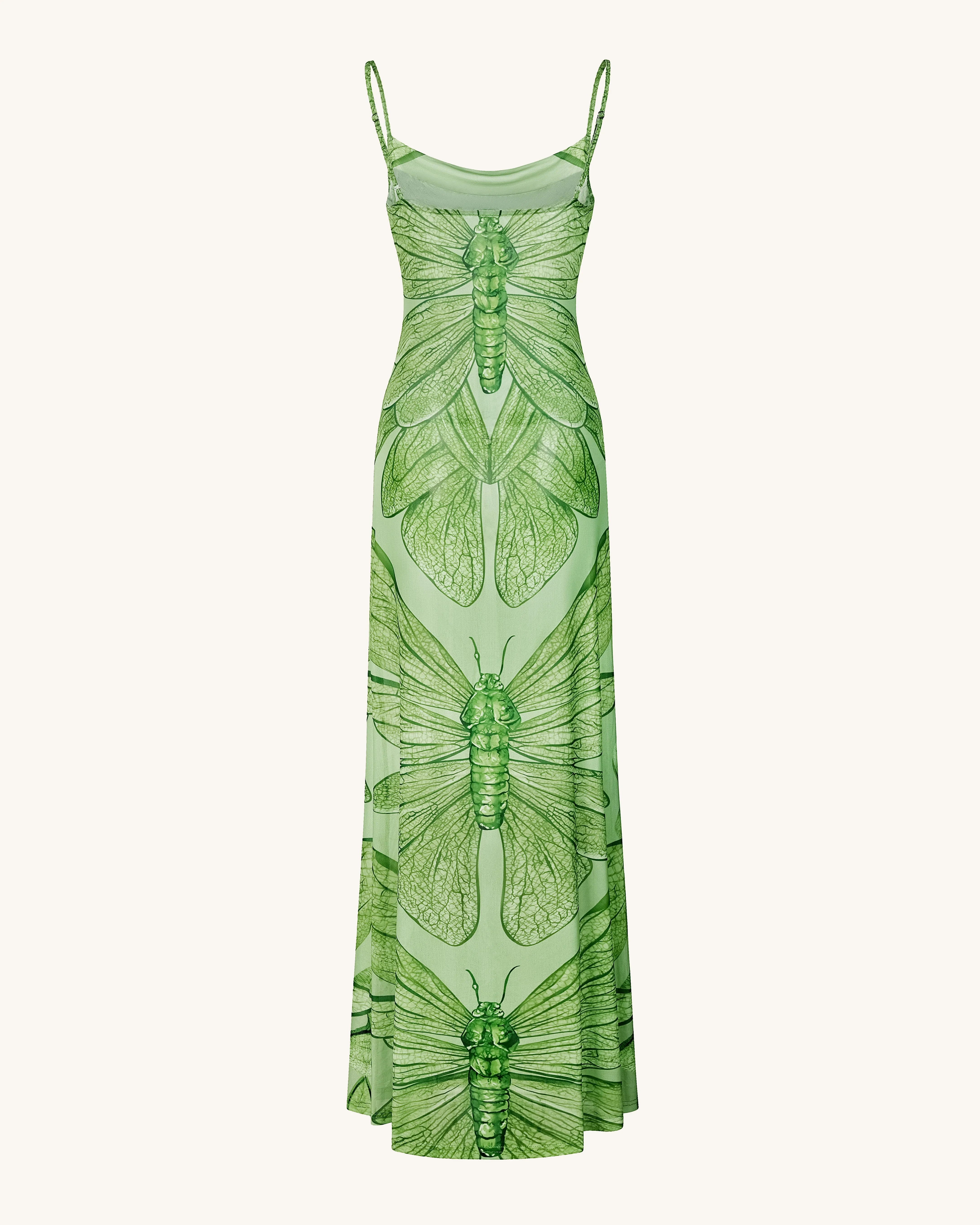 Dragonfly Totem Maxi Dress - Green sold by JW PEI product image thumbnail 3
