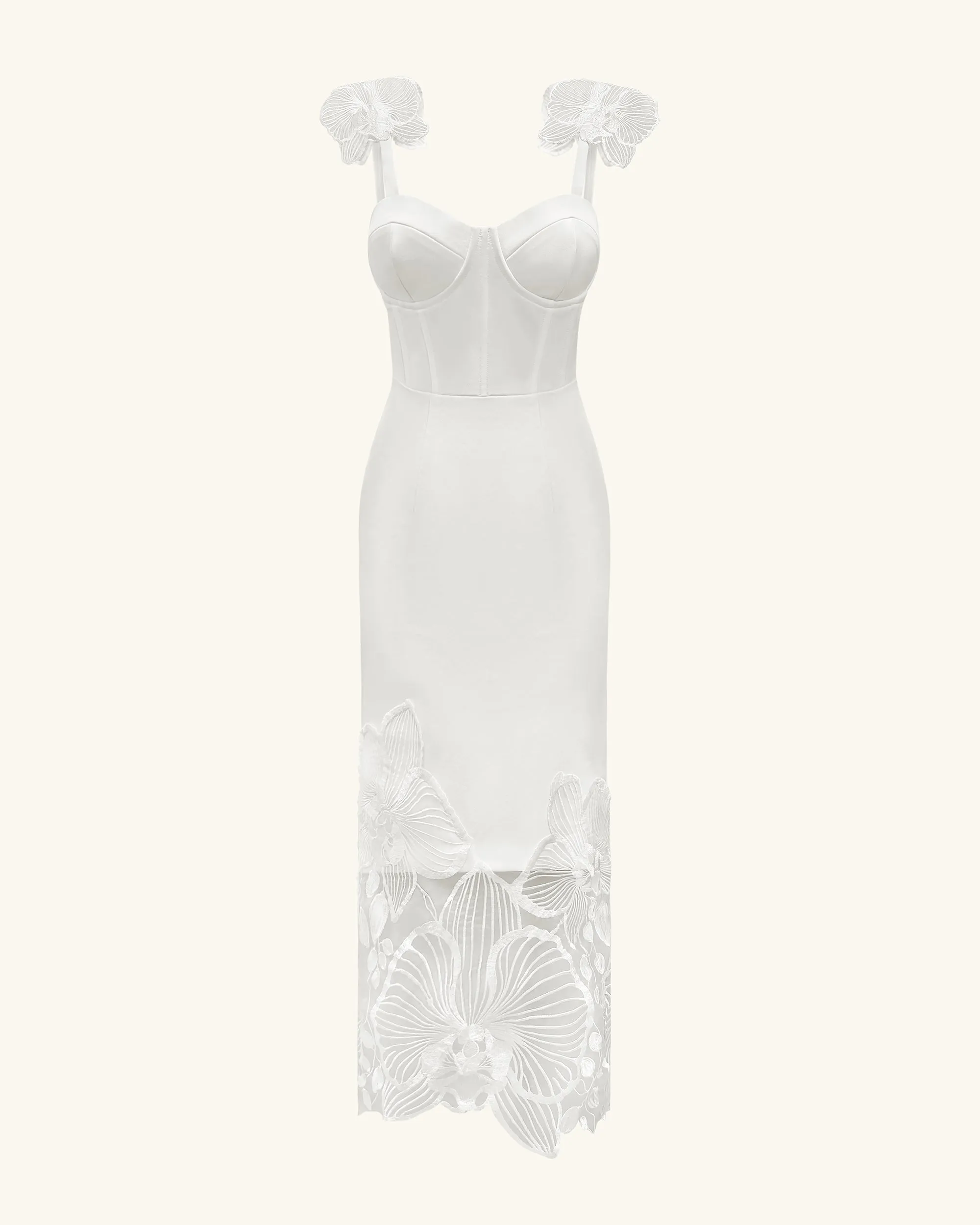 Orchid Embroidered Corset Dress - White sold by JW PEI product image thumbnail 2