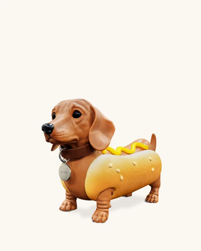 Dachshund Hot Dog Bag - Brown/Yellow sold by JW PEI