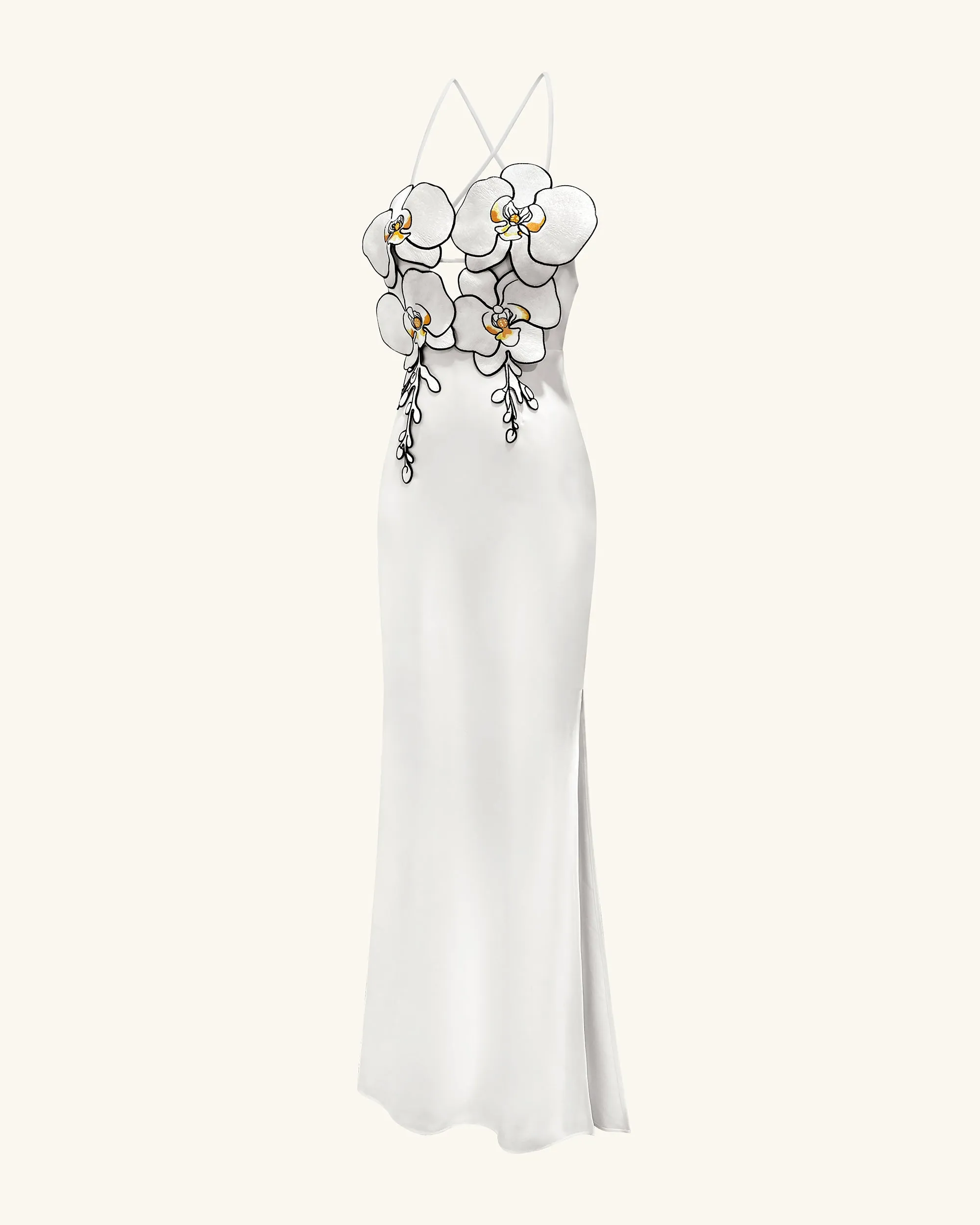 Orchid Embroidered Dress - White/Black sold by JW PEI product image thumbnail 3