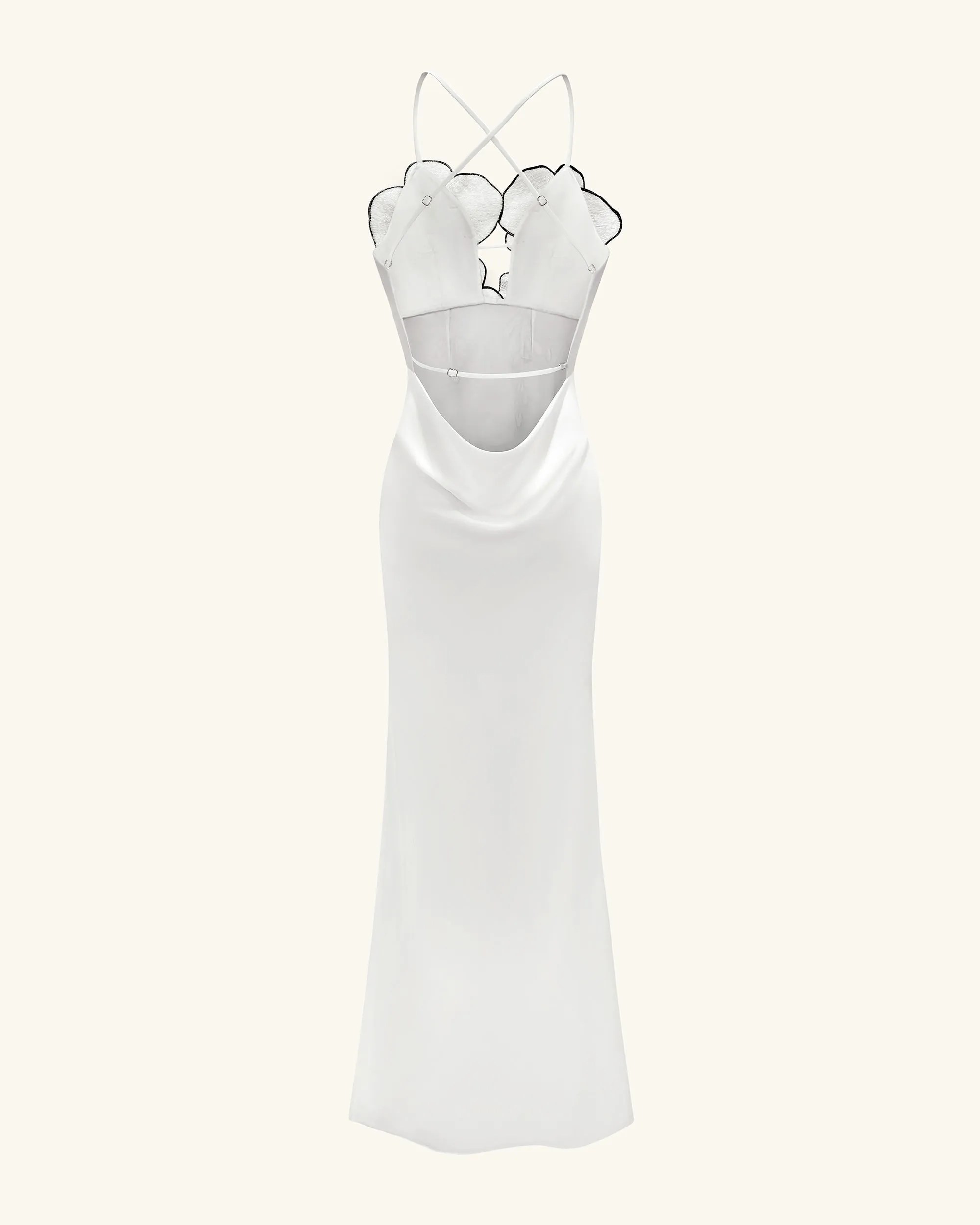 Orchid Embroidered Dress - White/Black sold by JW PEI product image thumbnail 4