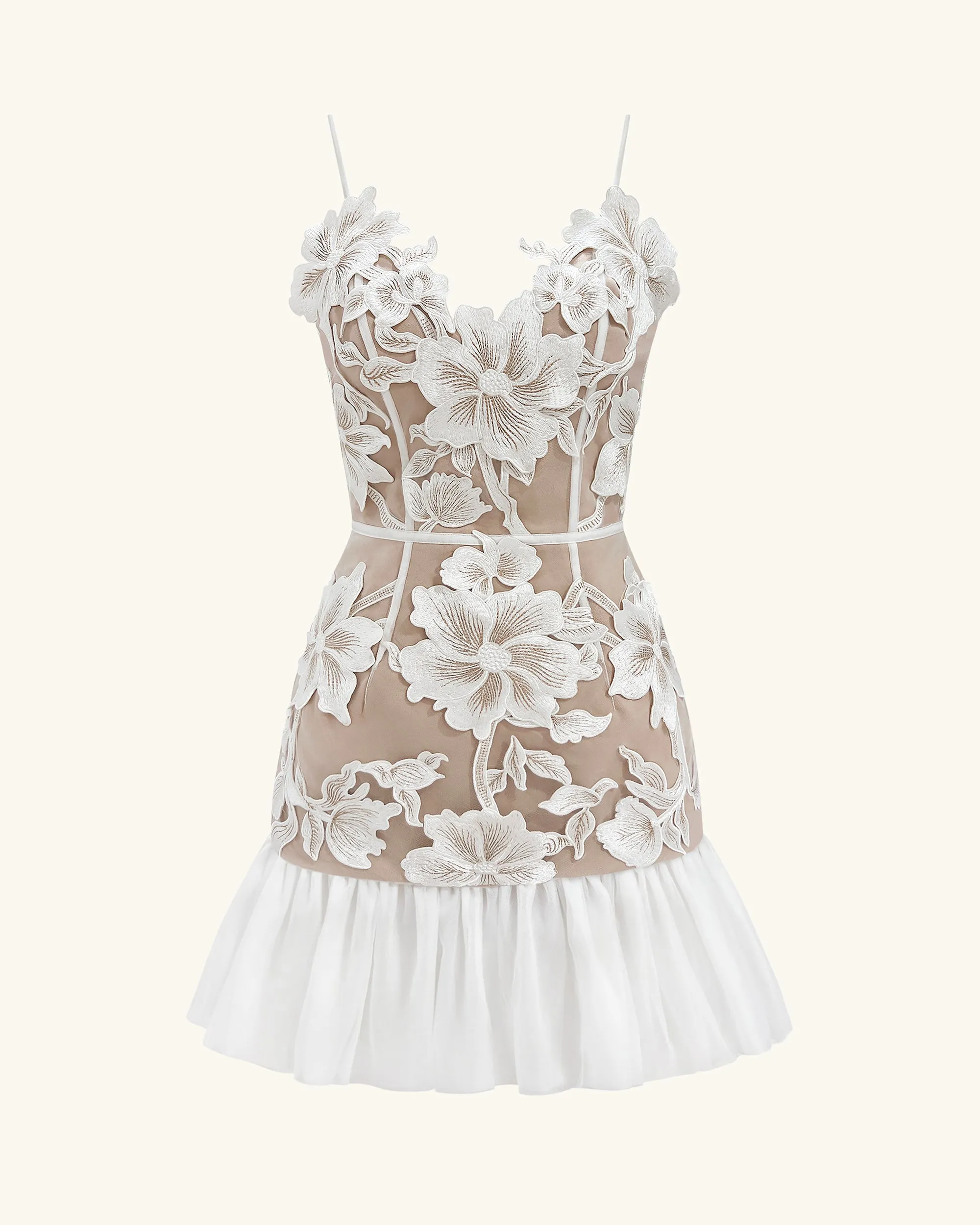 Floral Sling Mini Dress - White sold by JW PEI product image thumbnail 2