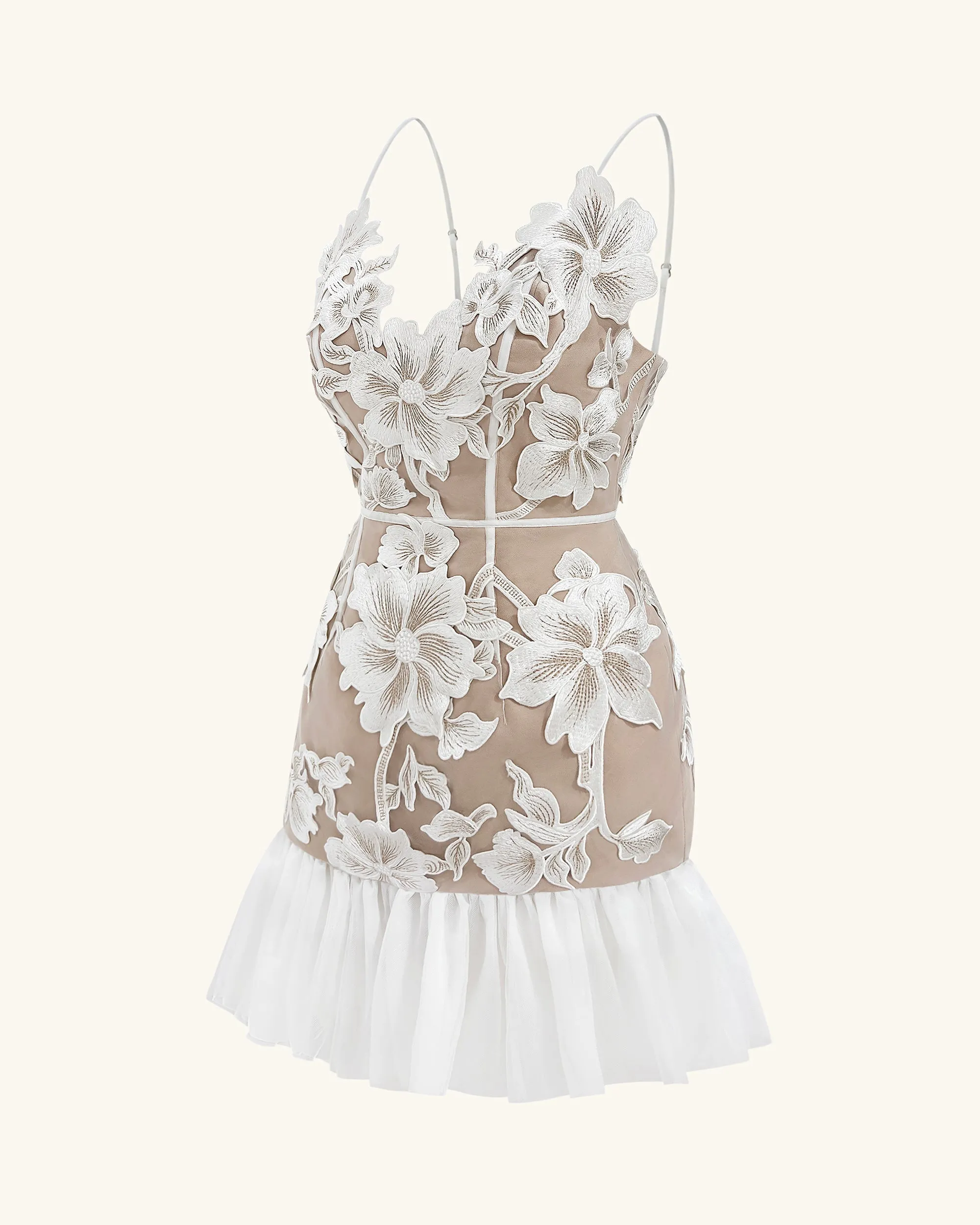 Floral Sling Mini Dress - White sold by JW PEI product image thumbnail 3
