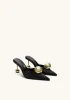 Sofia Woven Sphere Heel Mules - Black sold by JW PEI