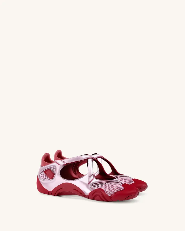 Caitlin Mesh Cut-out Sneakers - Pink sold by JW PEI