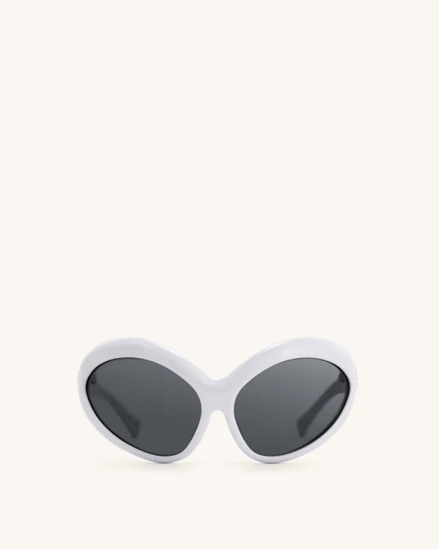 Quorra Cateye Sunglasses - White sold by JW PEI