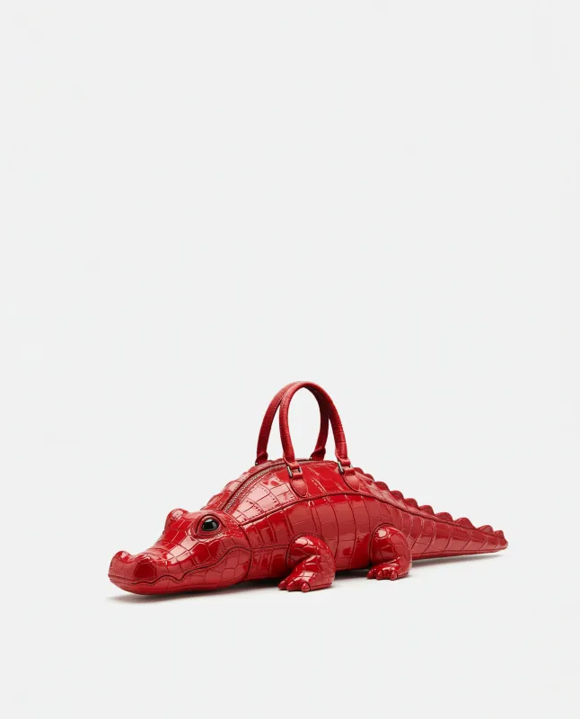 Crocodile Novelty Handbag - Red sold by JW PEI