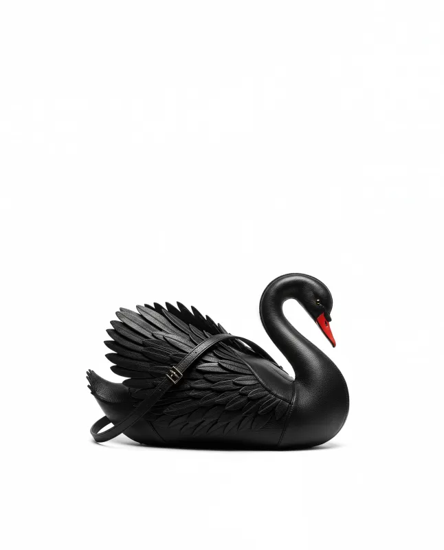 Swan Shaped Crossbody Bag - Black sold by JW PEI