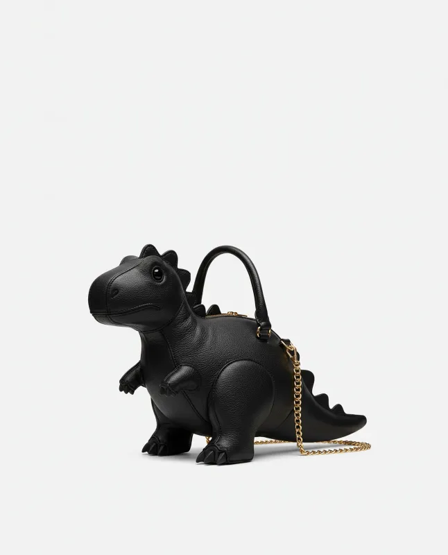 Dinosaur Shaped Top Handle Bag - Black sold by JW PEI