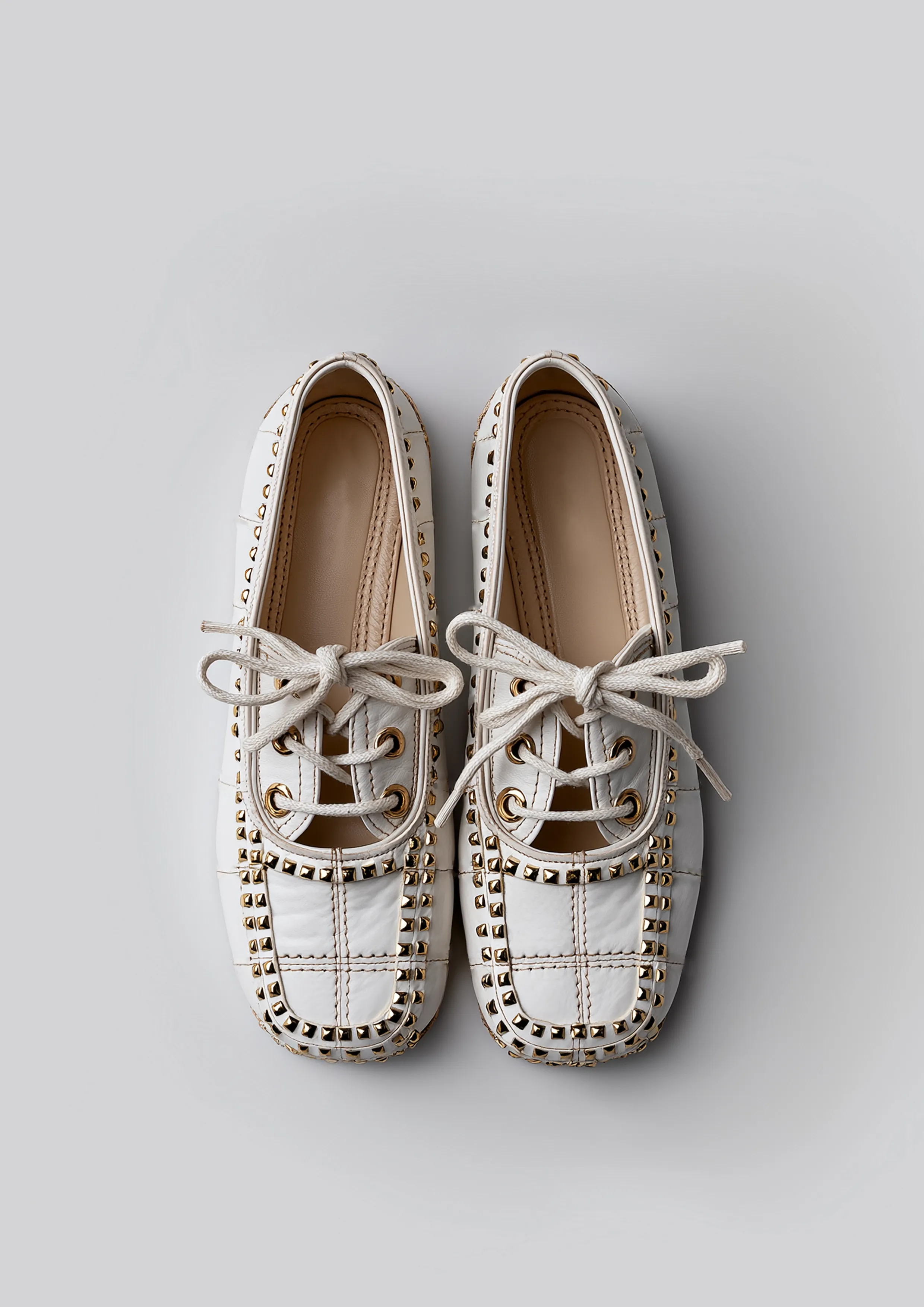 Sophie Studded Loafers – White sold by JW PEI