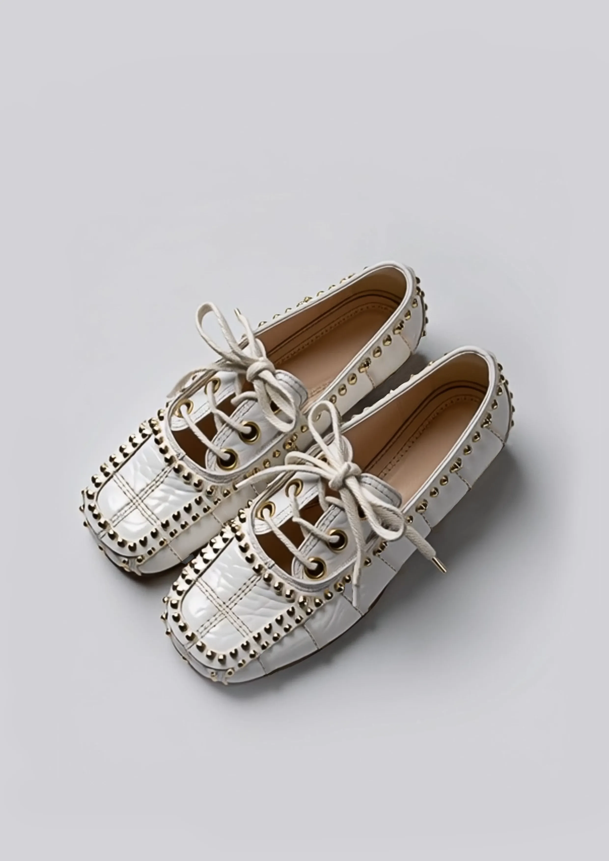Sophie Studded Loafers – White sold by JW PEI product image thumbnail 2