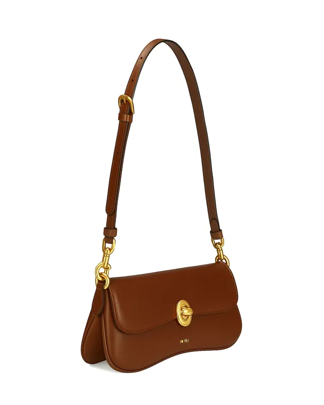Elena Vegan Leather Crossbody Bag - Brown sold by JW PEI