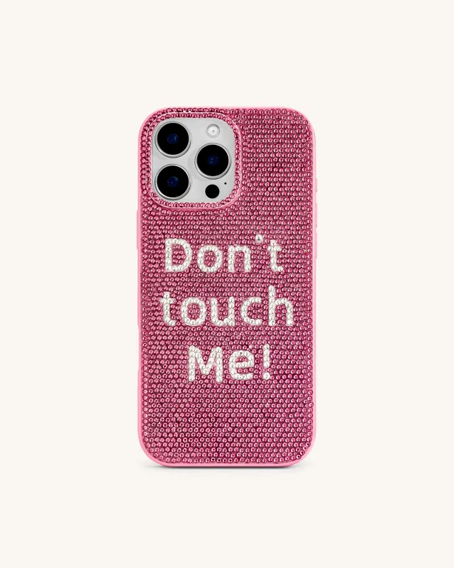 Don't Touch Me! iPhone Case - Multicolor Pink sold by JW PEI