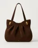 Sienna Pleated Tote Bag - Brown sold by JW PEI