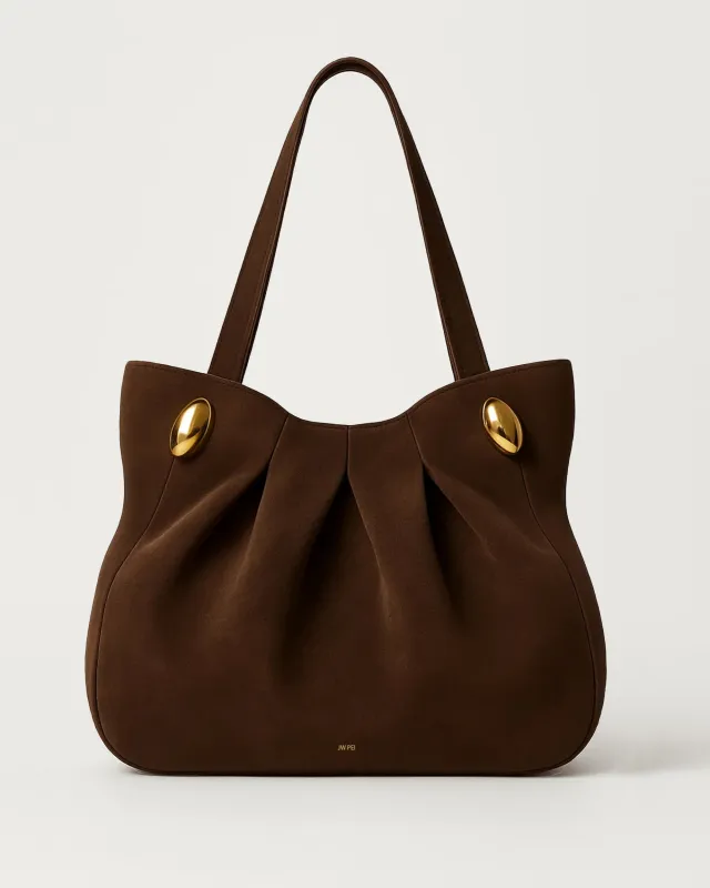 Sienna Pleated Tote Bag - Brown sold by JW PEI
