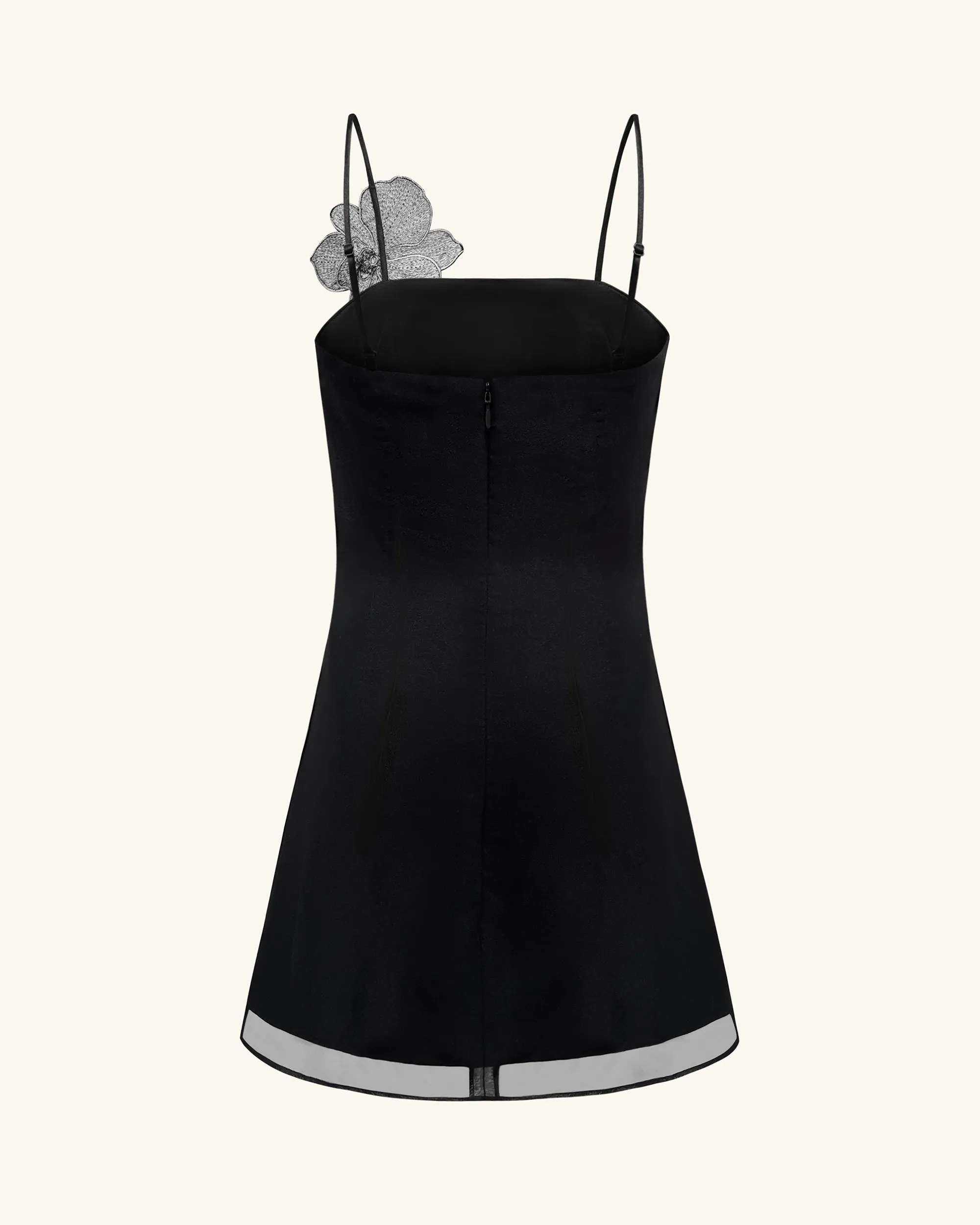 Orchid Appliqué Mini Dress - Black/Silver sold by JW PEI product image thumbnail 4