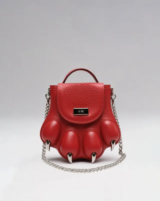 Mia Claw Mini Top Handle Bag - Red sold by JW PEI