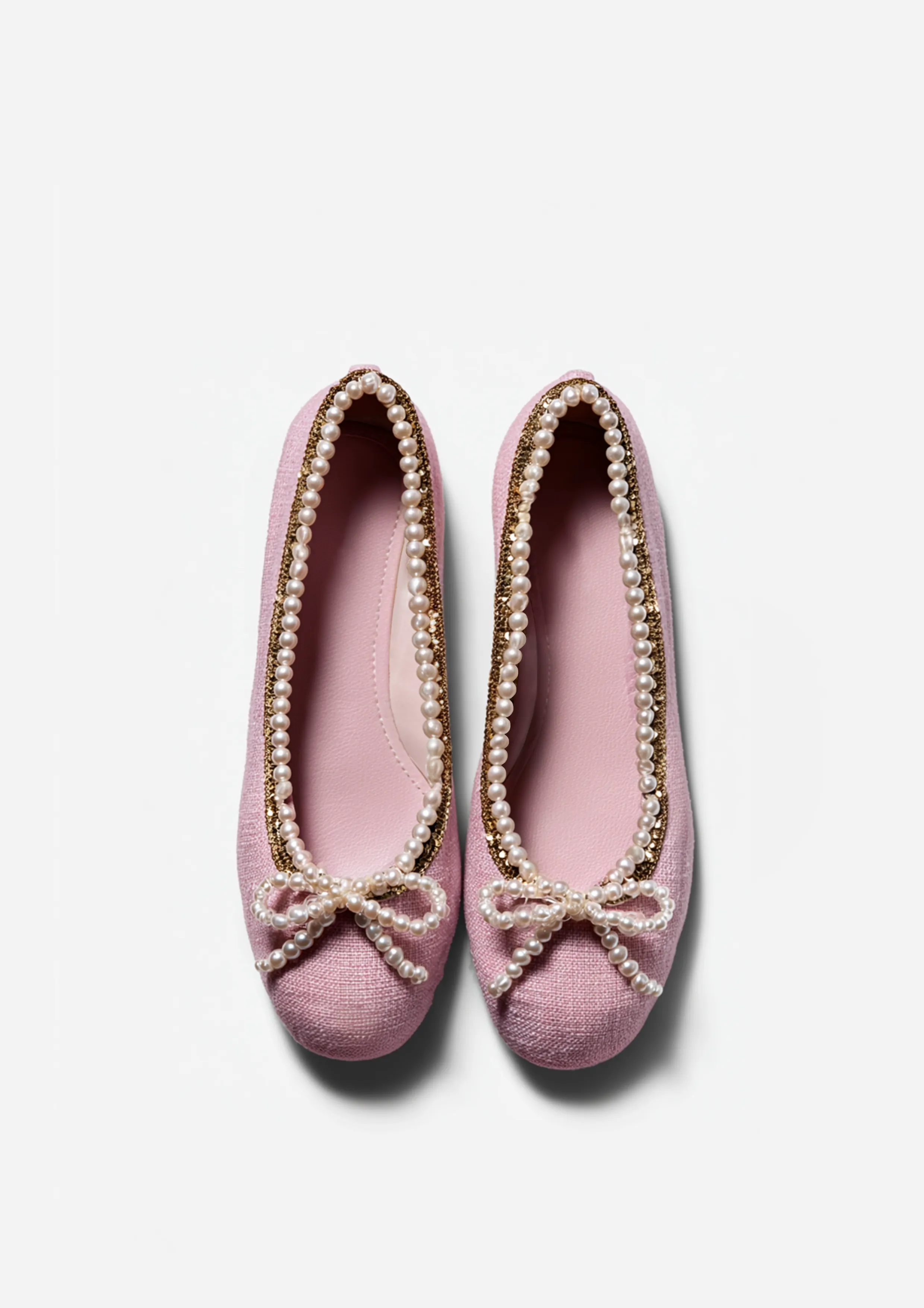 Ella Pearl Bow Flats – Pink sold by JW PEI