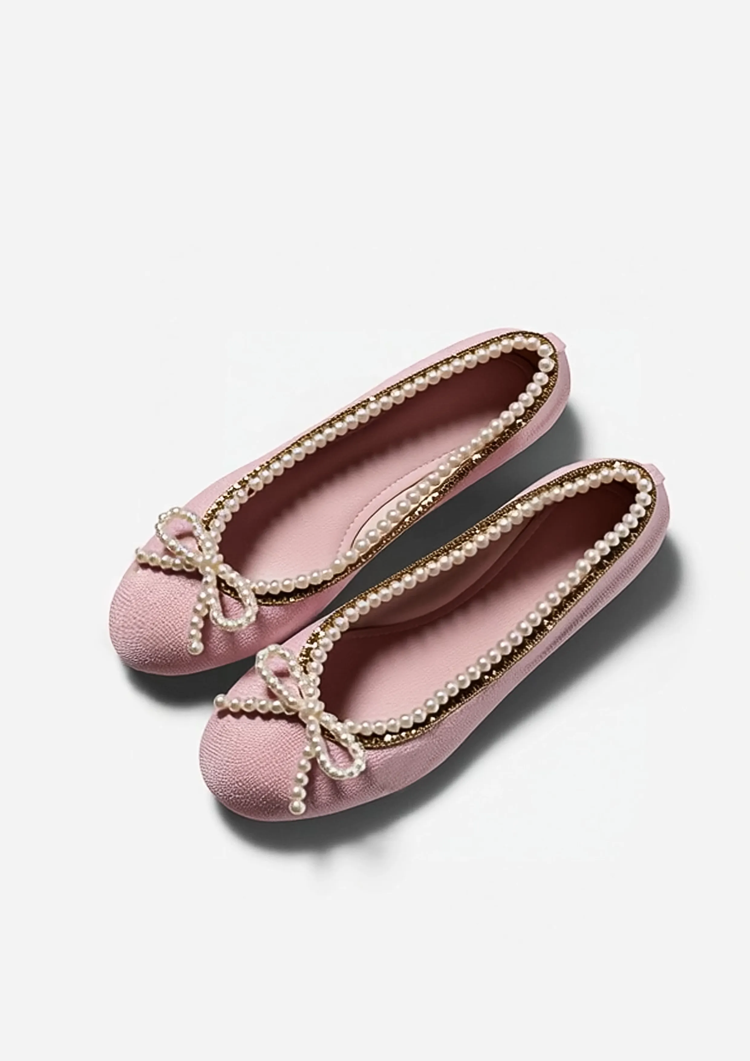 Ella Pearl Bow Flats – Pink sold by JW PEI product image thumbnail 2