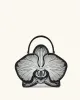 Flora Orchid Shaped Top Hand Bag - Black sold by JW PEI