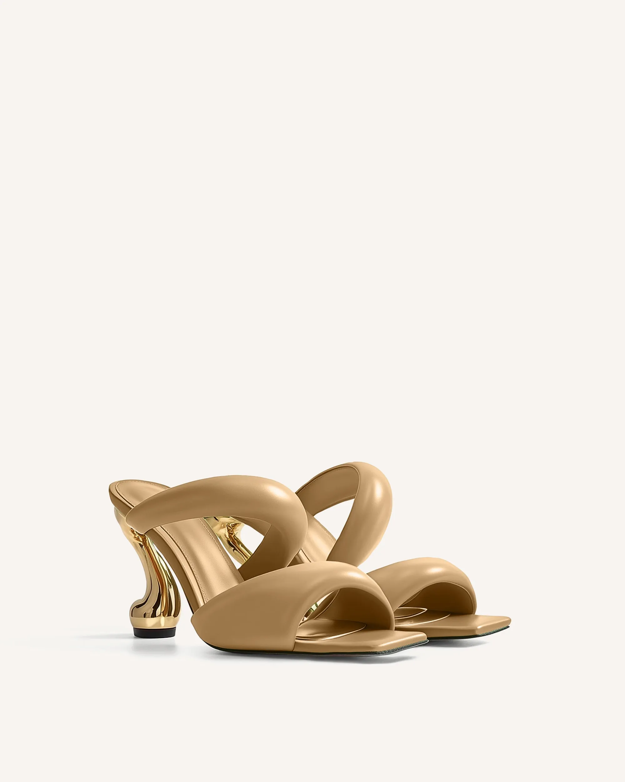 Hannah Double Strap Heel Mules - Camel sold by JW PEI product image thumbnail 2