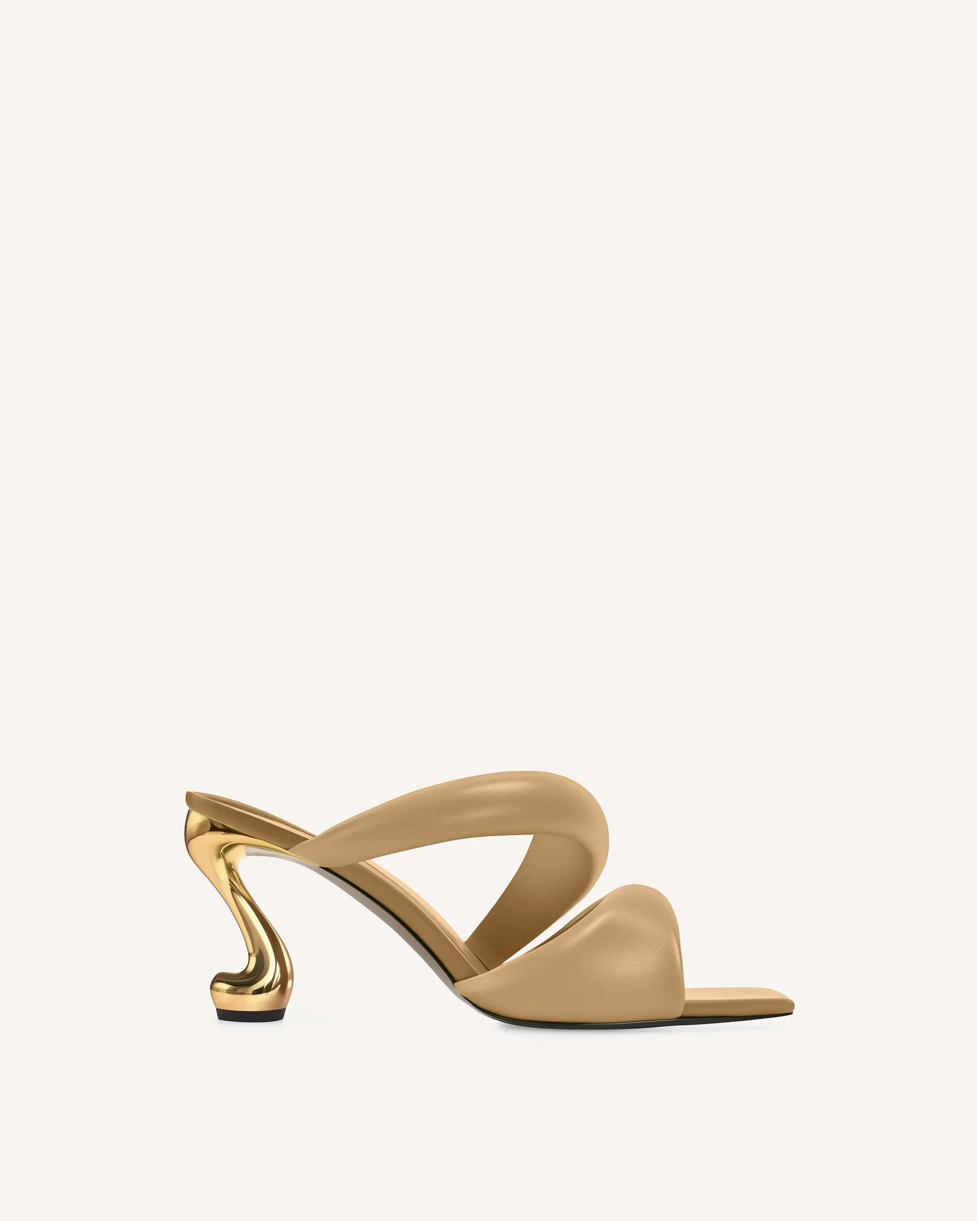 Hannah Double Strap Heel Mules - Camel sold by JW PEI