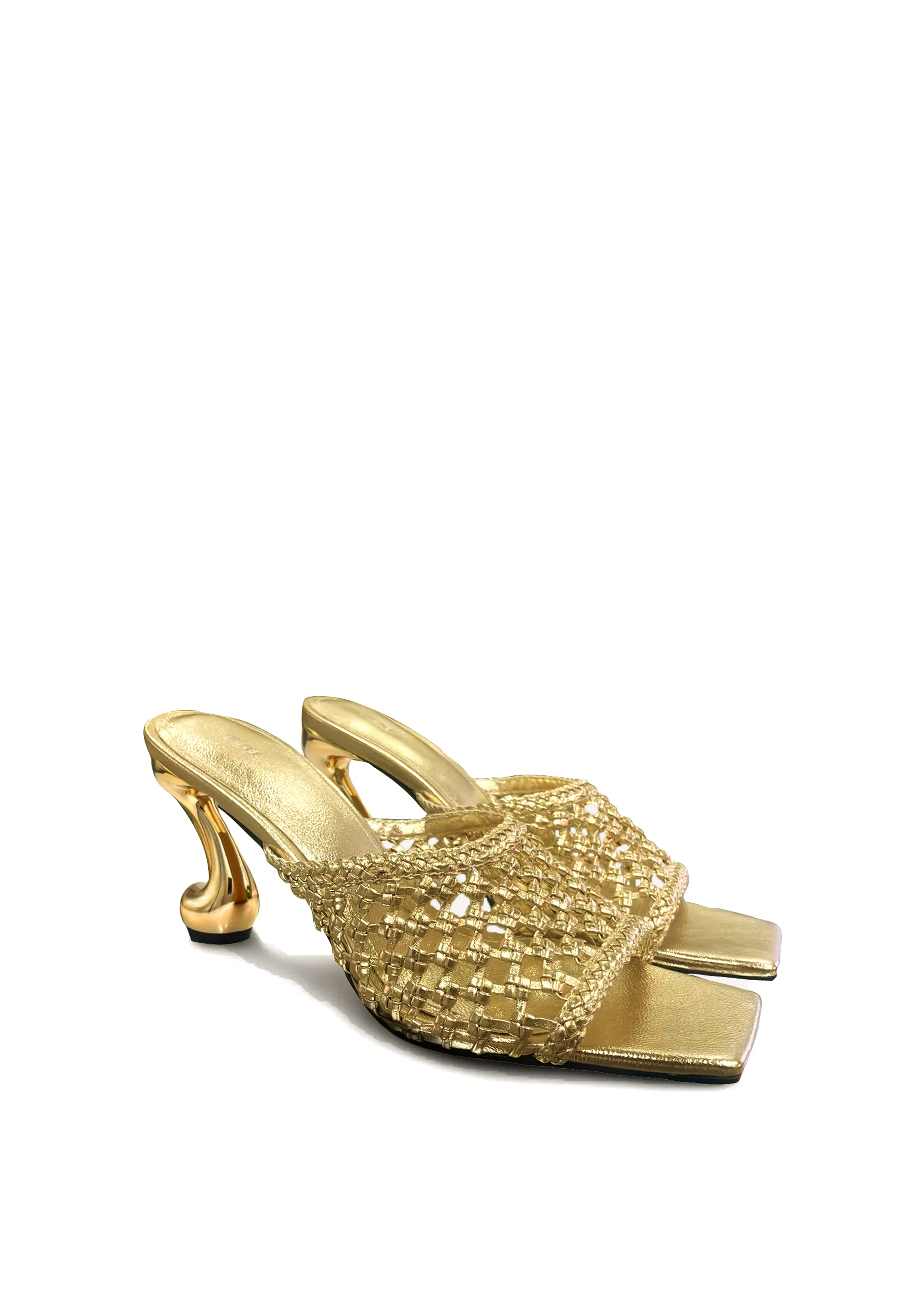 Hannah Woven Heel Mules - Gold sold by JW PEI product image thumbnail 2