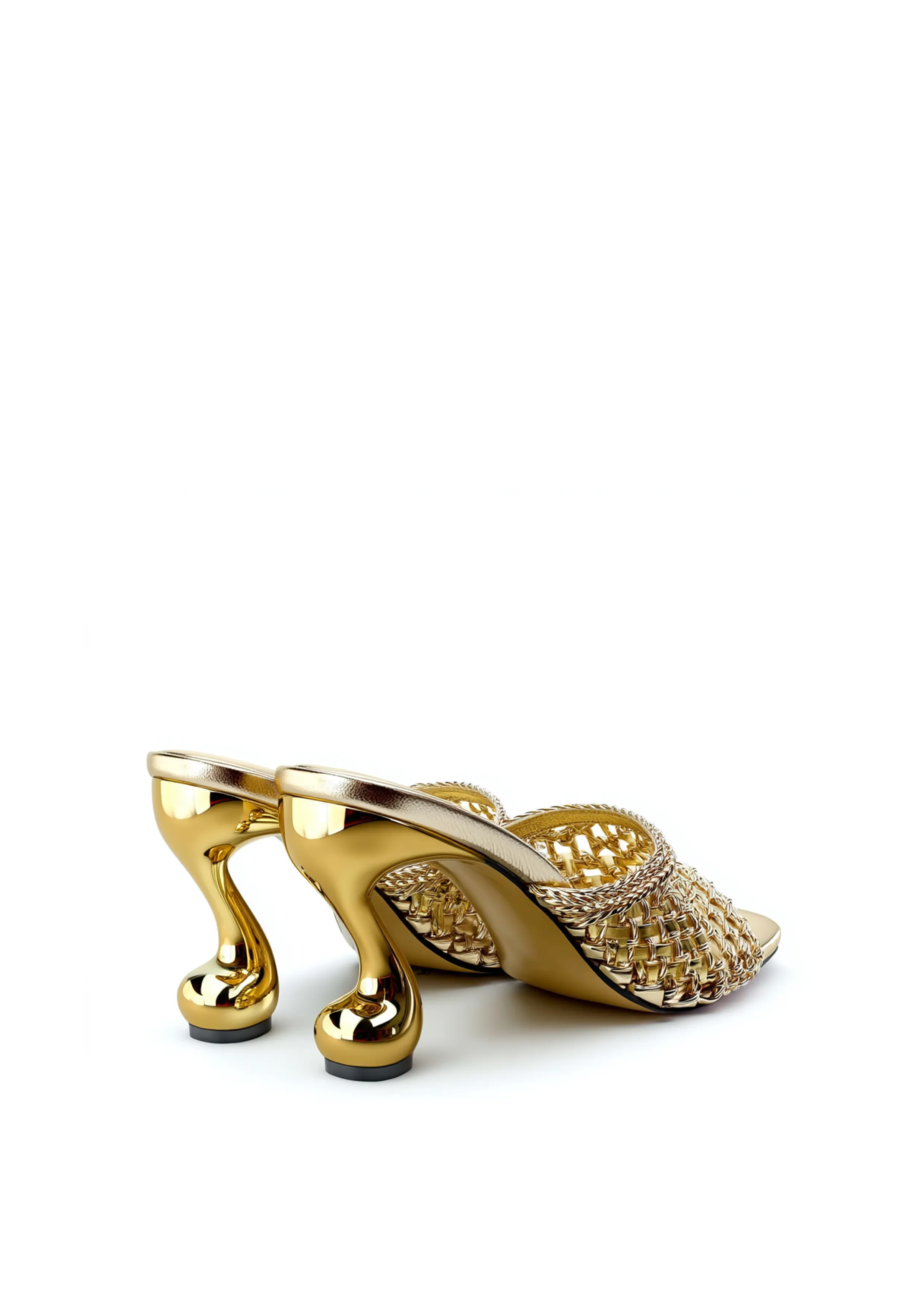 Hannah Woven Heel Mules - Gold sold by JW PEI product image thumbnail 3