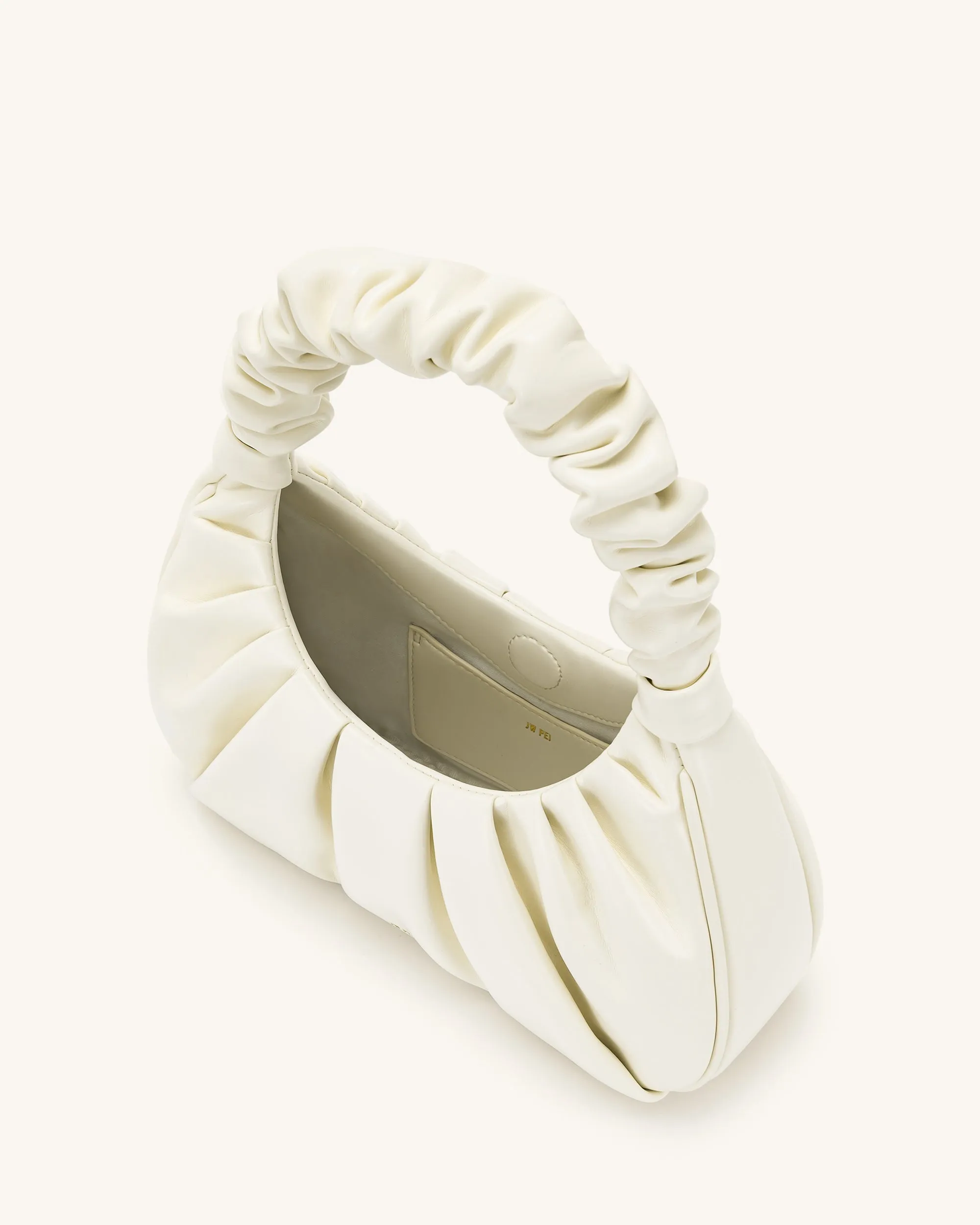 Gabbi Ruched Hobo Handbag - White sold by JW PEI product image thumbnail 4