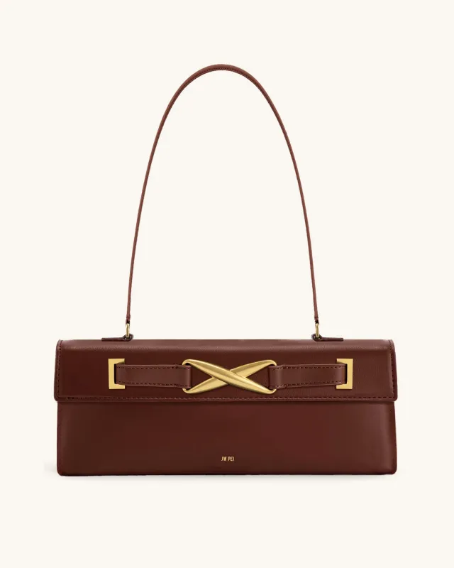 Aria X-Bar Shoulder Bag - Brown sold by JW PEI