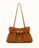 Ava Gathered Shoulder Bag - Brown sold by JW PEI