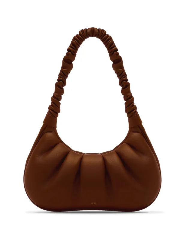Aria Ruched Hobo Bag - Brown sold by JW PEI