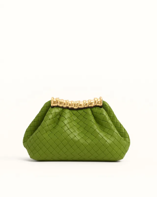 Woven Clutch - Green sold by JW PEI