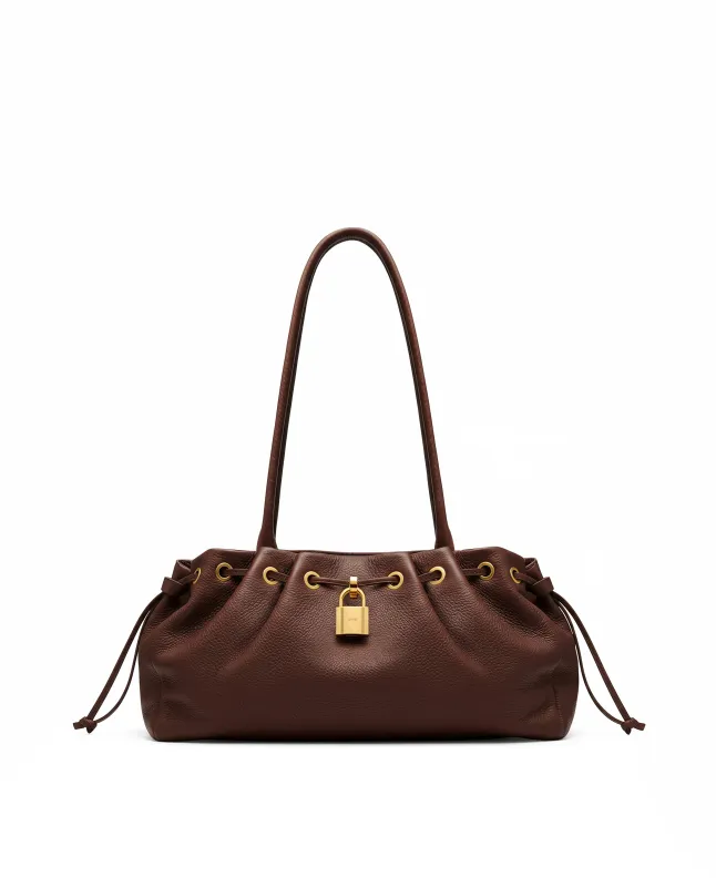 Rory Vegan Leather Shoulder Bag - Brown sold by JW PEI