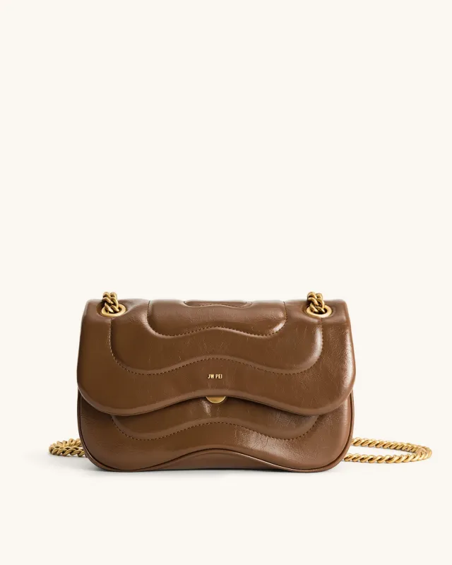 Tina Quilted Chain Crossbody - Amber Brown sold by JW PEI