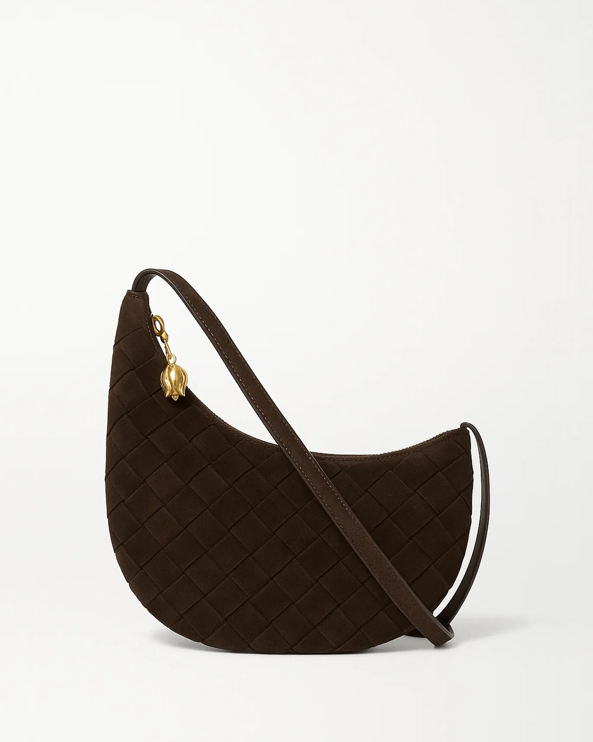 Luna Woven Saddle Bag - Brown sold by JW PEI