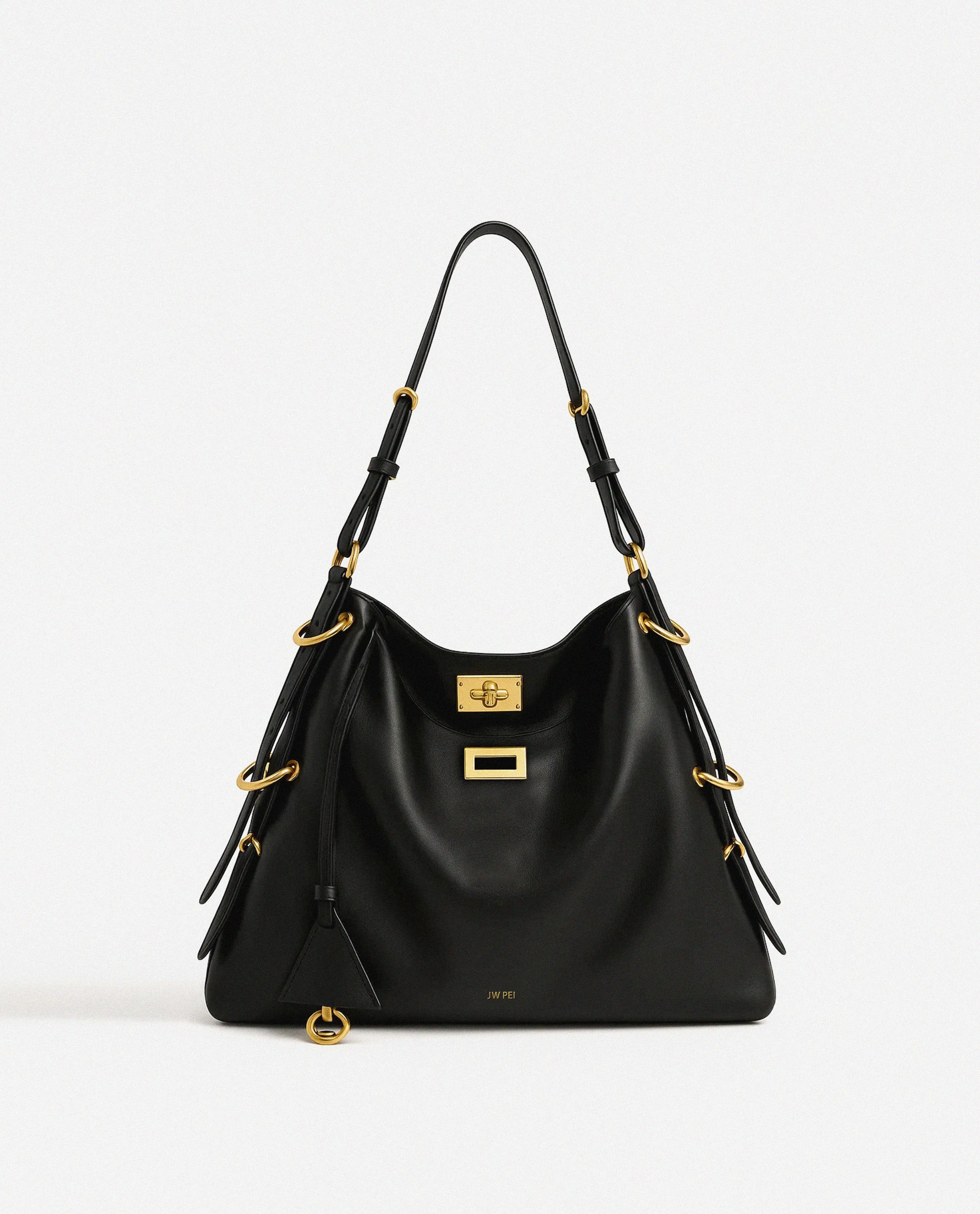 Mia Slouch Shoulder Bag - Black sold by JW PEI