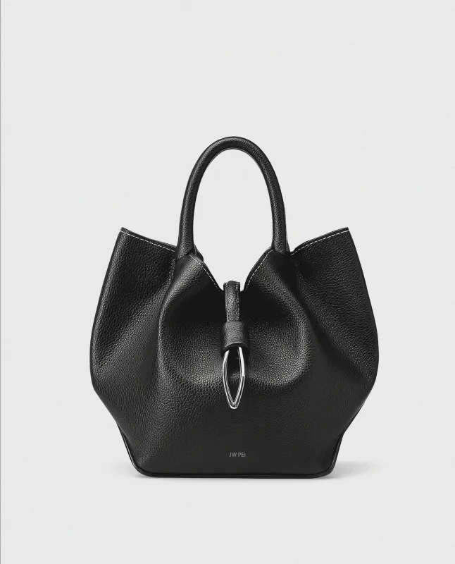Luna Bucket Top Handle Bag - Black sold by JW PEI