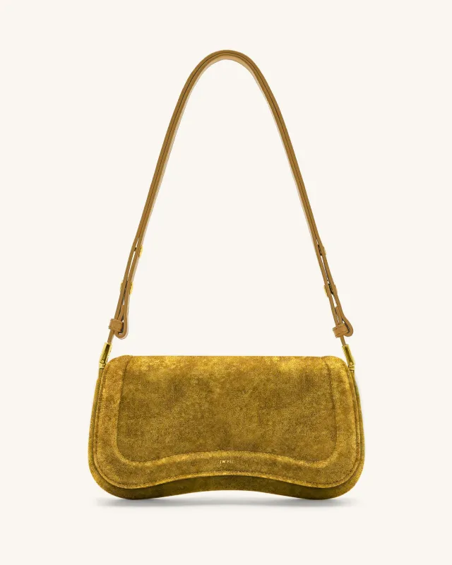 Joy Velvet Shoulder Bag - Yellow sold by JW PEI