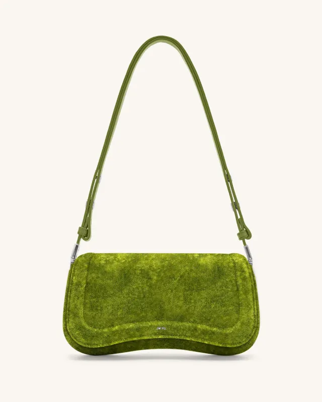 Joy Velvet Shoulder Bag - Green sold by JW PEI
