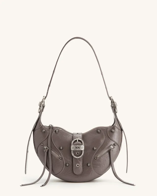 Tessa Studded Shoulder Bag - Taupe sold by JW PEI