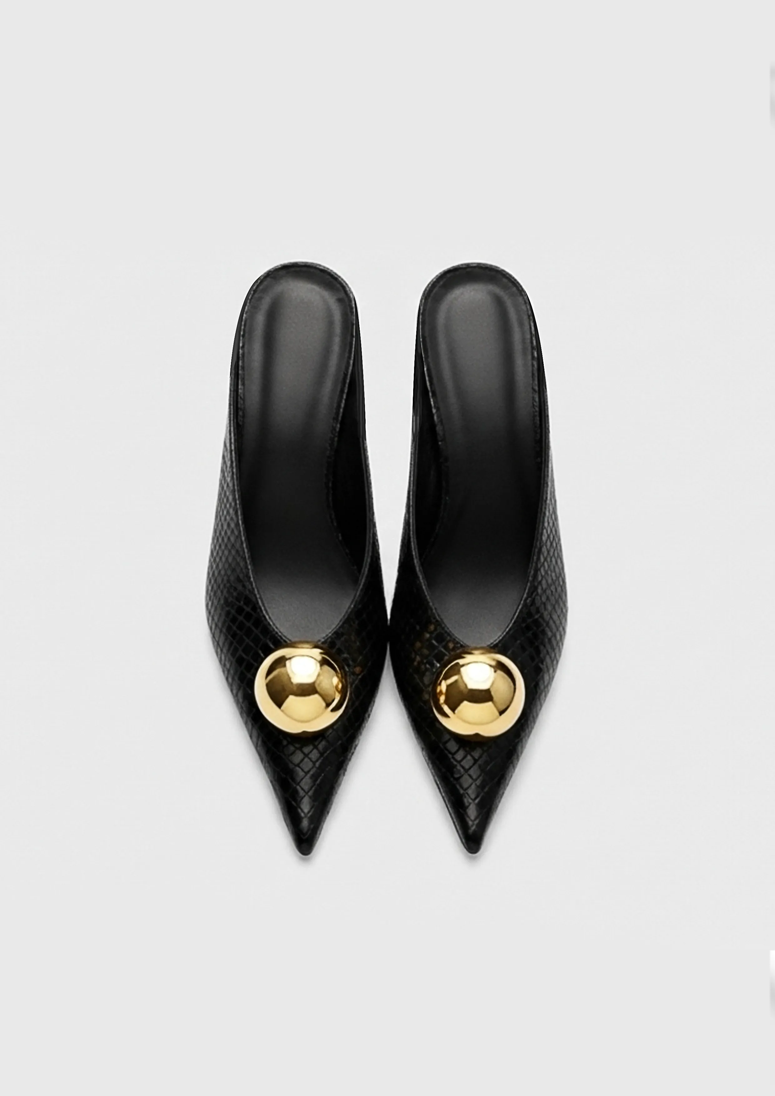 Naomi Gold Orb Mules – Black sold by JW PEI product image thumbnail 2