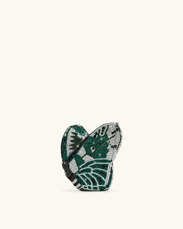 Paisley Crystal Butterfly Clutch - Emerald Green sold by JW PEI