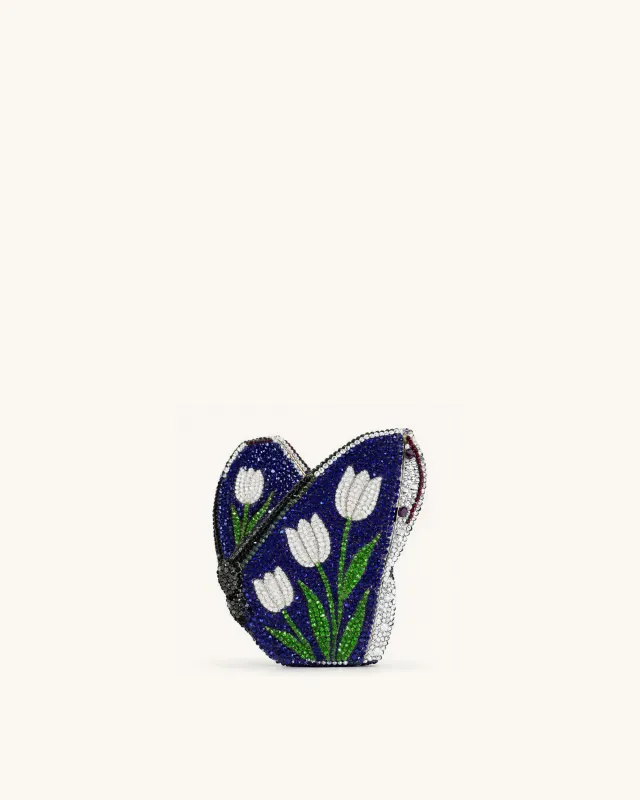 Paisley Crystal Butterfly Clutch - Midnight Blue sold by JW PEI