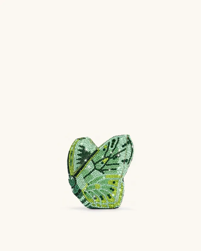 Paisley Crystal Butterfly Clutch - Mint Green sold by JW PEI