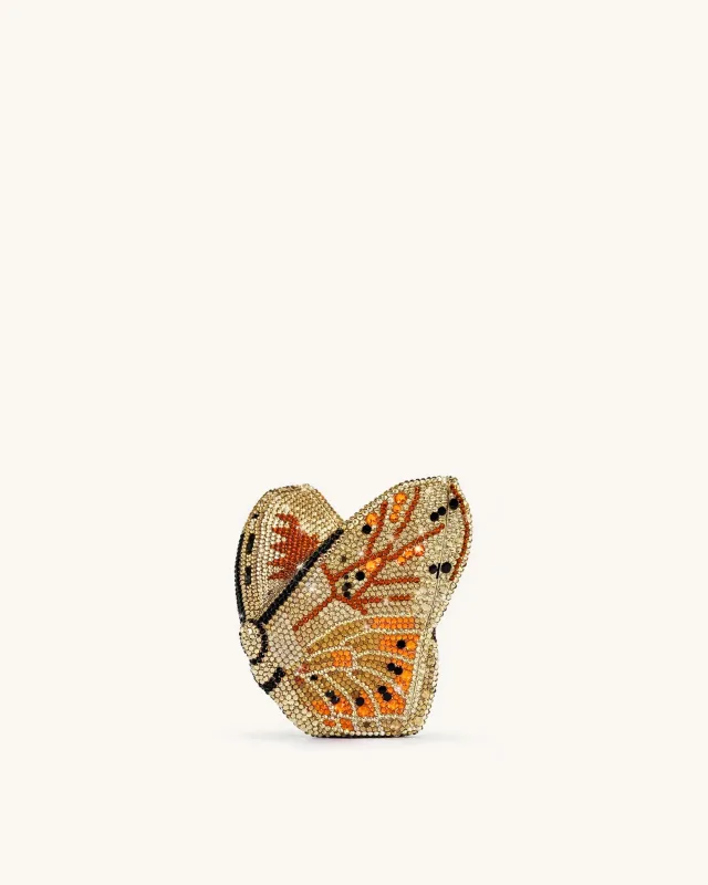 Paisley Crystal Butterfly Clutch - Champagne sold by JW PEI