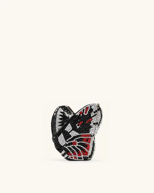 Paisley Crystal Butterfly Clutch - Black sold by JW PEI