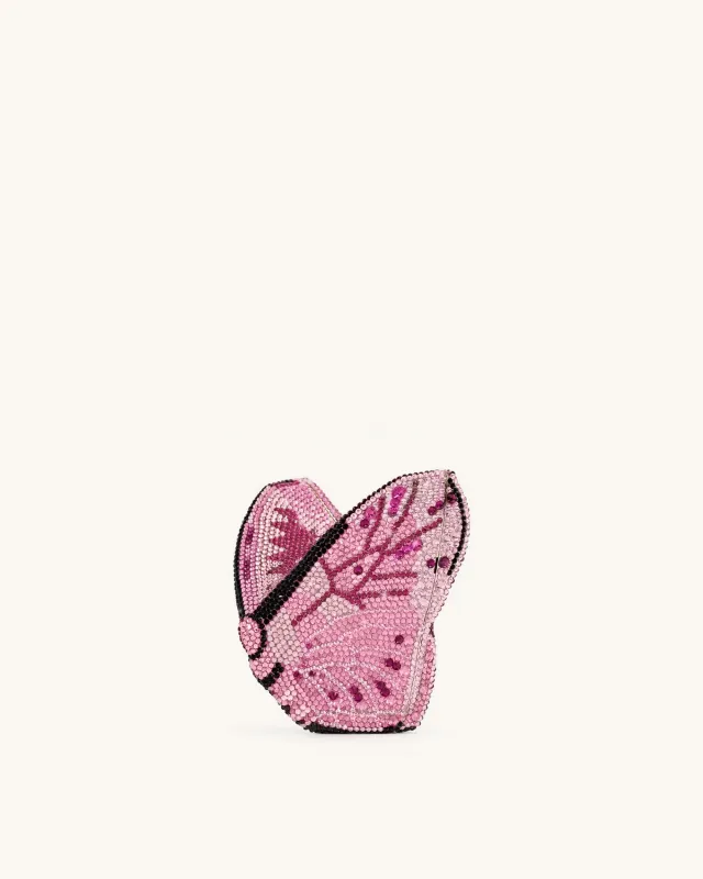 Paisley Crystal Butterfly Clutch - Pink sold by JW PEI
